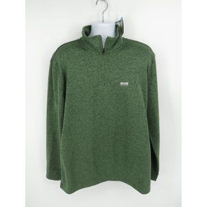 Ocean Coast Men's Big & Tall LT Orbit Green Quarter Zip Fleece Pullover NWT $64